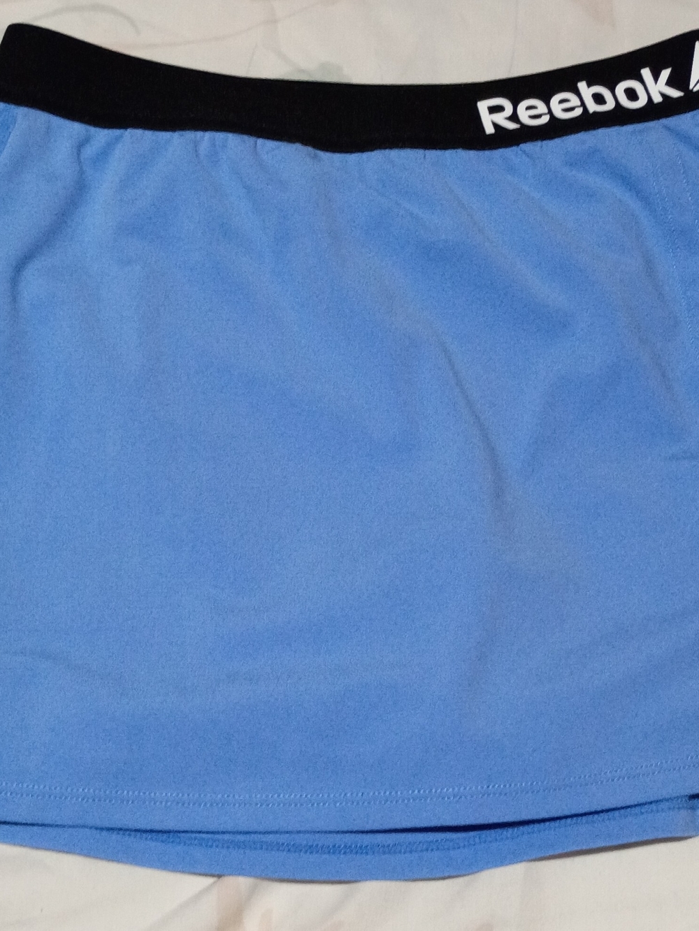 Reebok Blue Girls' Athletic Skort with Black Logo Waistband